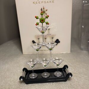 Hallmark Keepsake Martini Glass Tower Ornament 2006 4in NIB